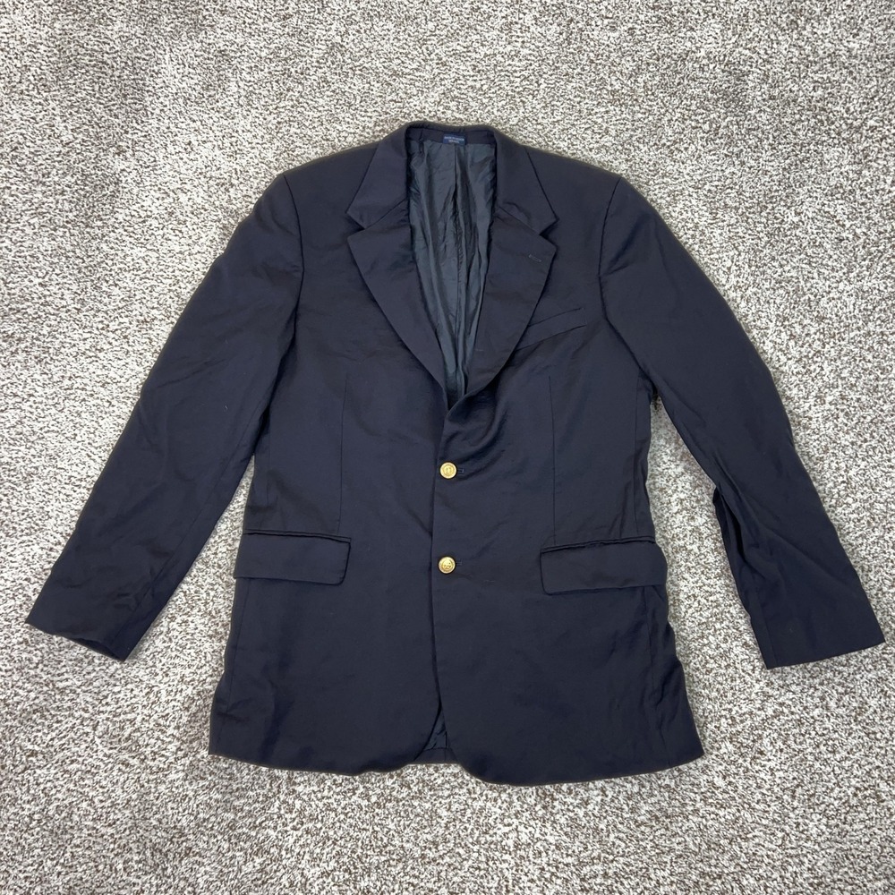 Vineyard Vines Blazer Mens 42 Long Navy‎ Wool Anchor Gold Buttons Boathouse Prep